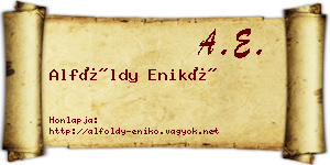Alföldy Enikő névjegykártya
