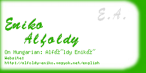 eniko alfoldy business card